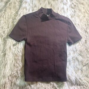 Woman’s Brown Short Sleeve Shirt